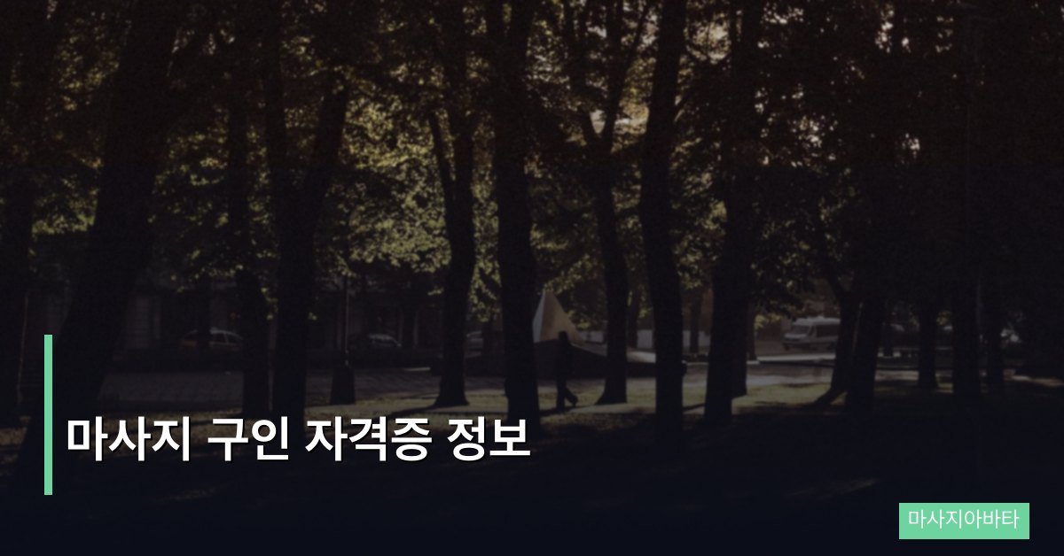 마사지 구인 자격증 정보, 업계 진입 전 꼭 알아야 할 실무 지침