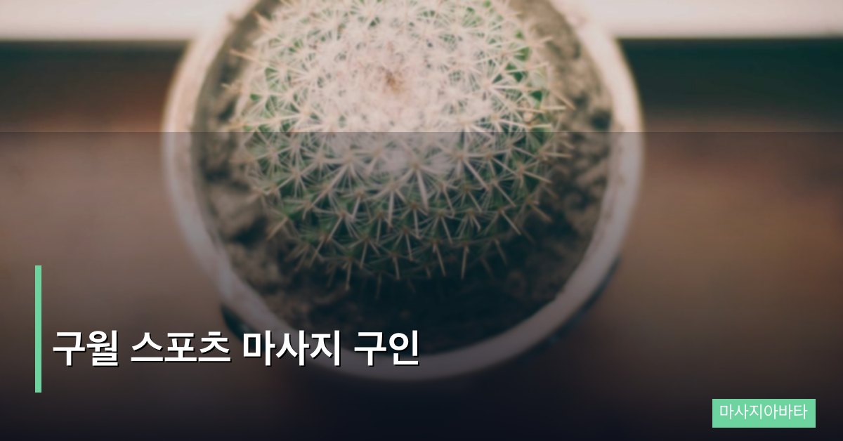 구월 스포츠 마사지 구인 채용 현황과 지원 방법