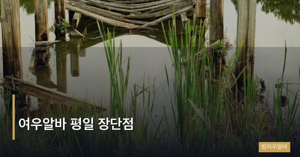 여우알바 평일 장단점