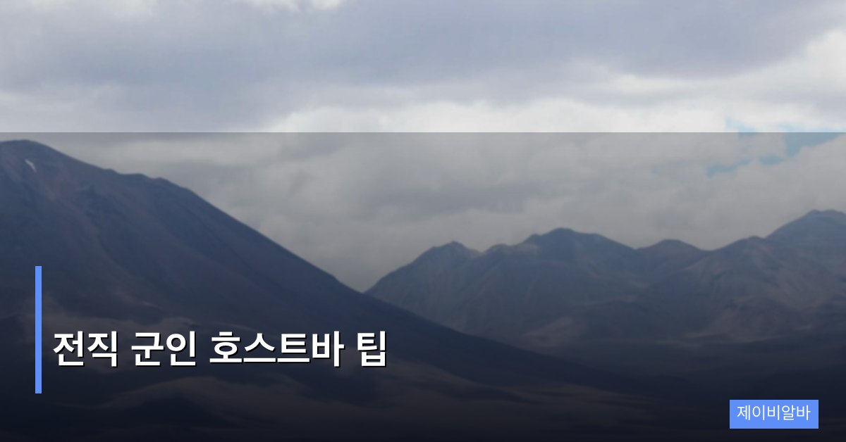 전직 군인 호스트바 팁