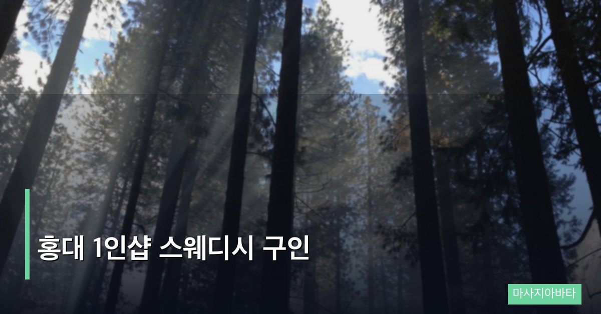 홍대 1인샵 스웨디시 구인