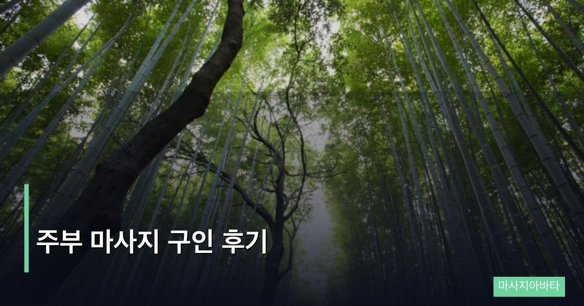 주부 마사지 구인 후기