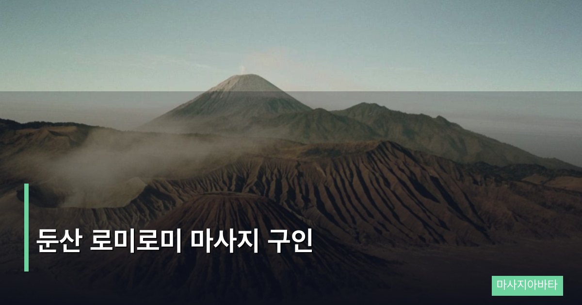 둔산 로미로미 마사지 구인