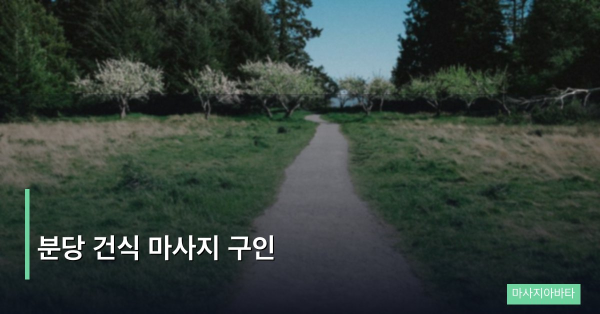 분당 건식 마사지 구인