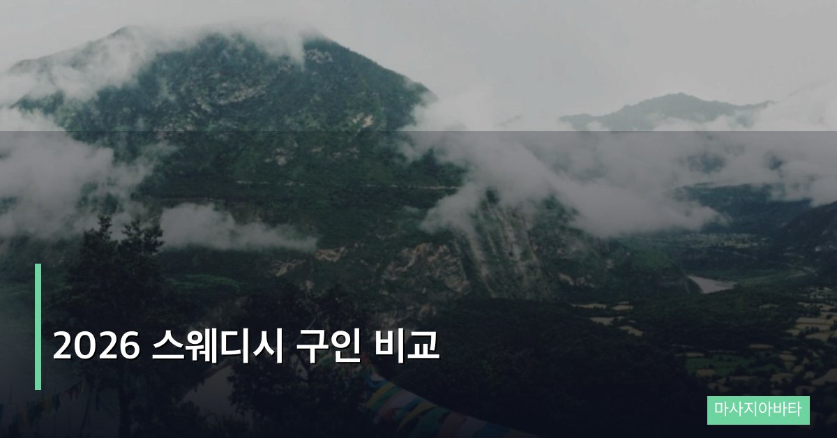 2026 스웨디시 구인 비교