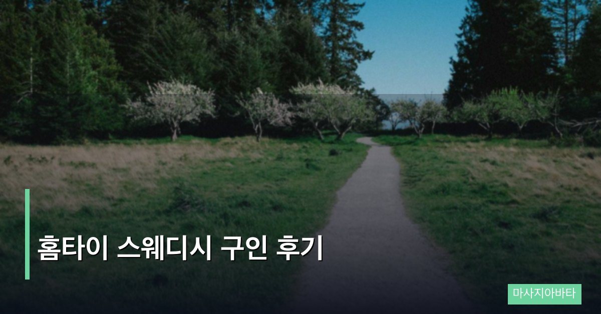 홈타이 스웨디시 구인 후기