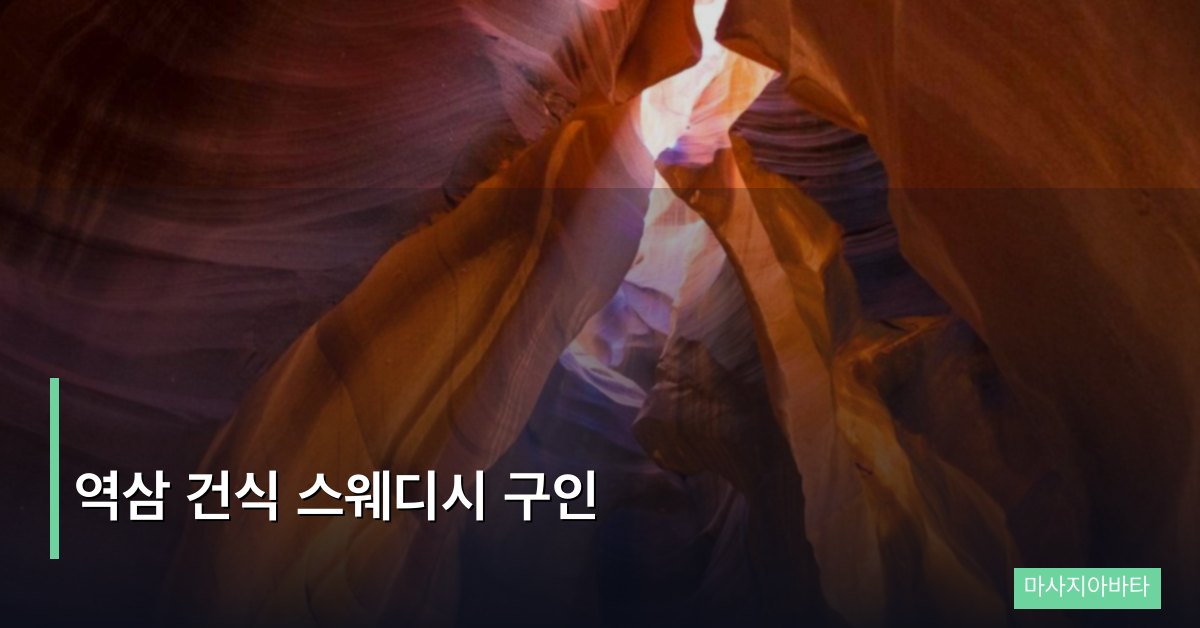 역삼 건식 스웨디시 구인