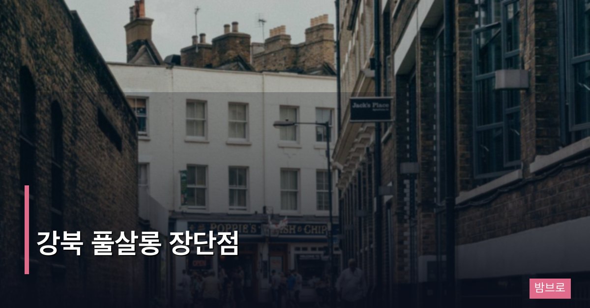 강북 풀살롱 장단점