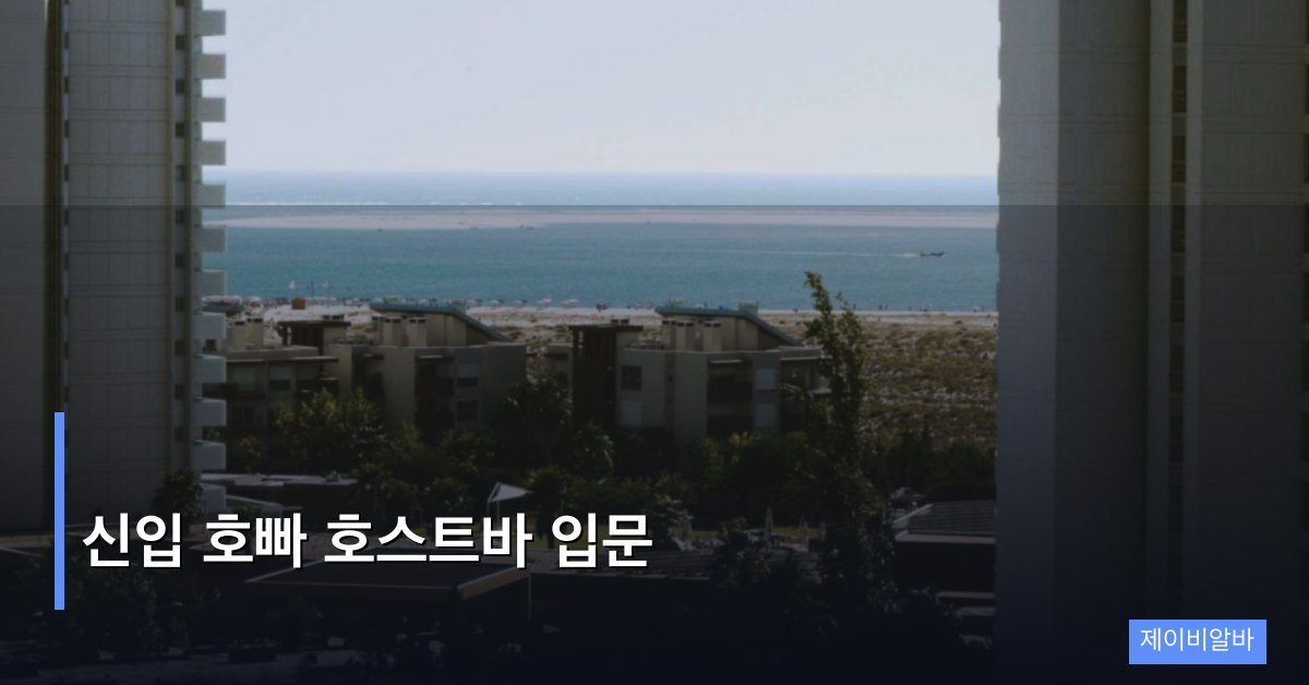 신입 호빠 호스트바 입문: 첫 발걸음 가이드